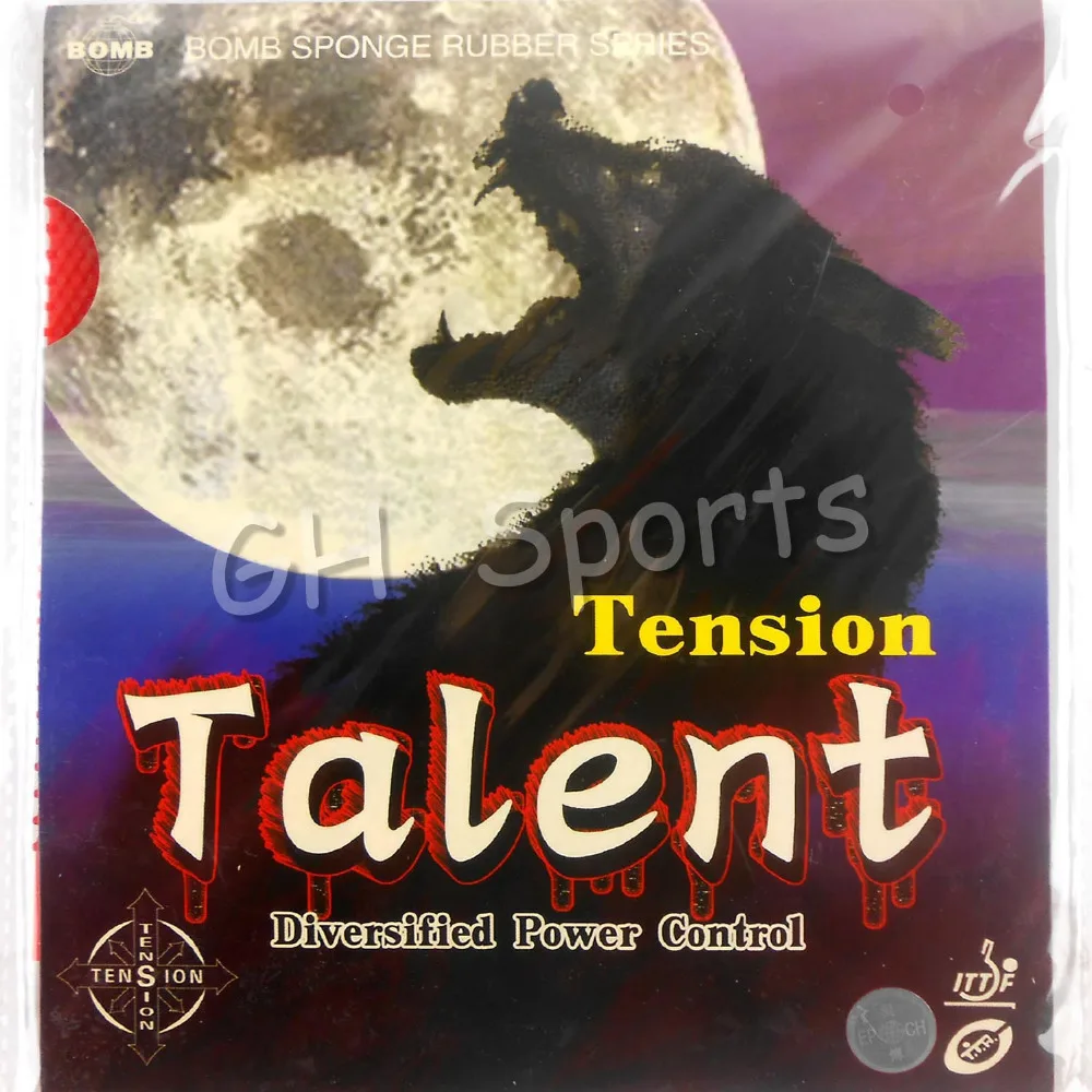 

Bomb Talent Tension Standard Long Pips-Out Table Tennis PingPong Rubber With Sponge Thickness <=1.3mm H40-45