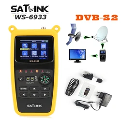 Satlink WS-6933 DVB-S2 FTA CKU Band Digital SatelliteFinder Meter WS6933 vs GT MEDIA V8 Finder 2