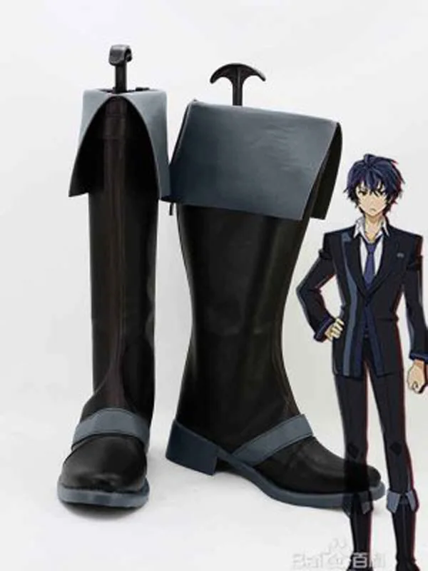 

Black Bullet Rentaro Satomi Cosplay Boots Shoes Anime Party Cosplay Show Boots Custom Made for Adult Men Shoes