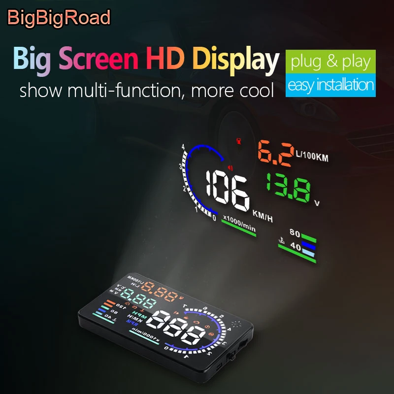 

For Hyundai Genesis EF Sonata Elantra Avante Lafesta BAYON Car Windscreen Projector HUD Head Up Display Speed Warning OBD2 port