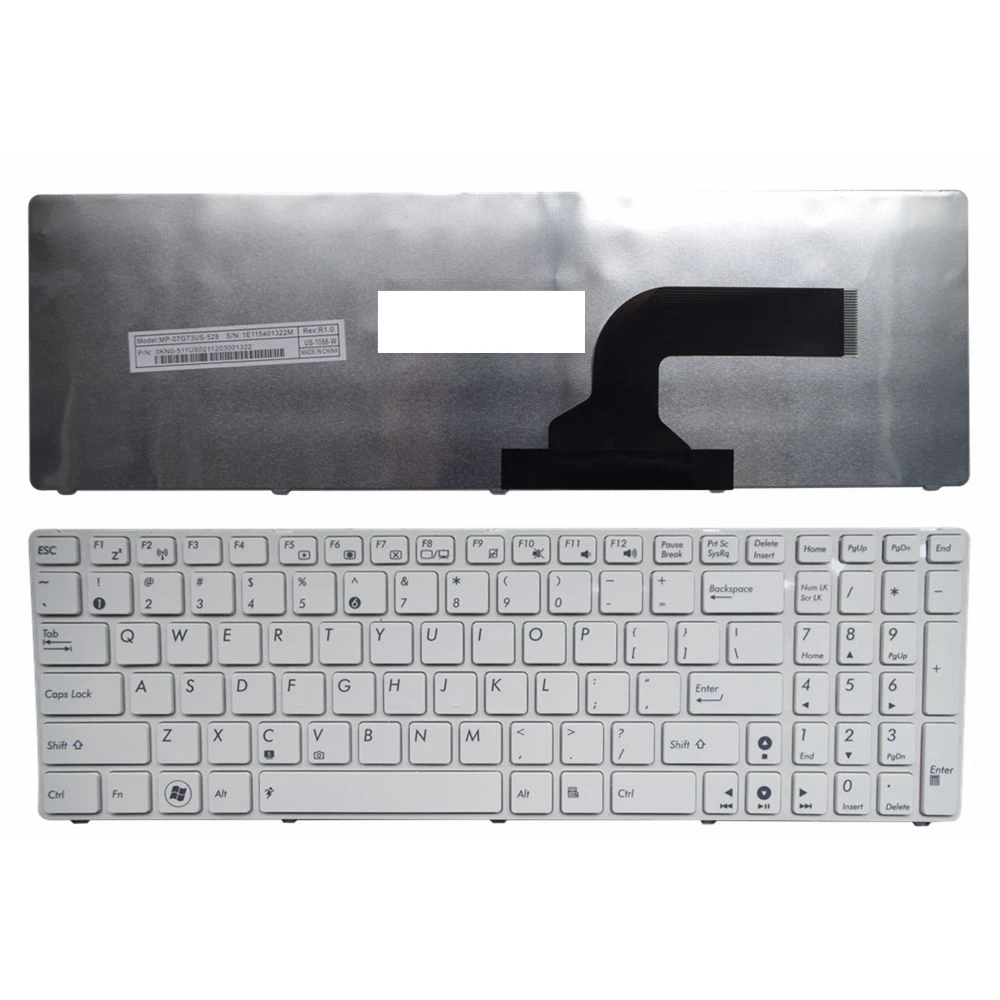 

Клавиатура для ASUS k53 K52N G53 G72 G51V G53 N53T X53 X54H k53 A53 A52J N71Ja N71Jq N71Jv N71VG N71VN с английской новой белой клавиатурой