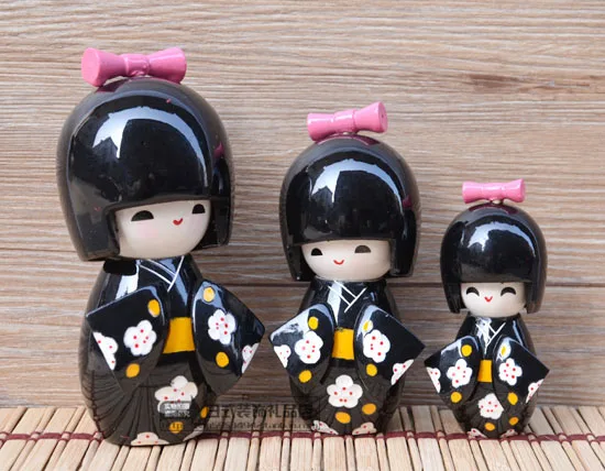 Japanese Geisha Doll Ornament Lady Set Craft Decoration Kimono Style Gift Multi Pattern Stylish