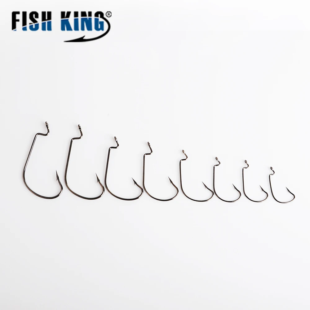 NGB 4/0# 3/0# 2/0# 1/0# 1# 2# 4#  Soft Lure Hook Offset Worm Shank Carbon Steel Circle Japan Fishing Hooks