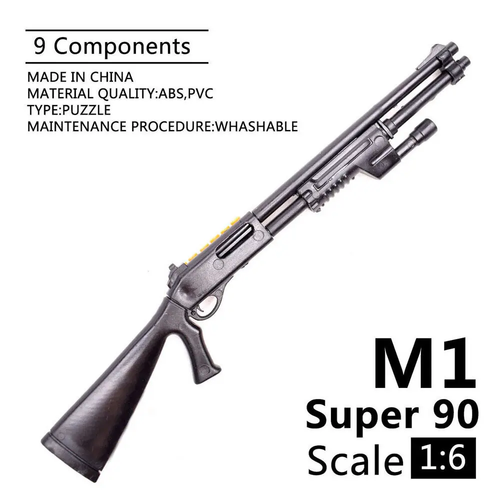 1:6 Weapon Model Benelli M1 Super 90 Shot Gun Assembly Model Assembly Toys Puzzles Building Bricks For Action Figures