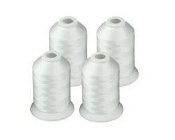 Simthread Black or white Brother colors polyester embroidery machine thread 1000m x 4 pcs each