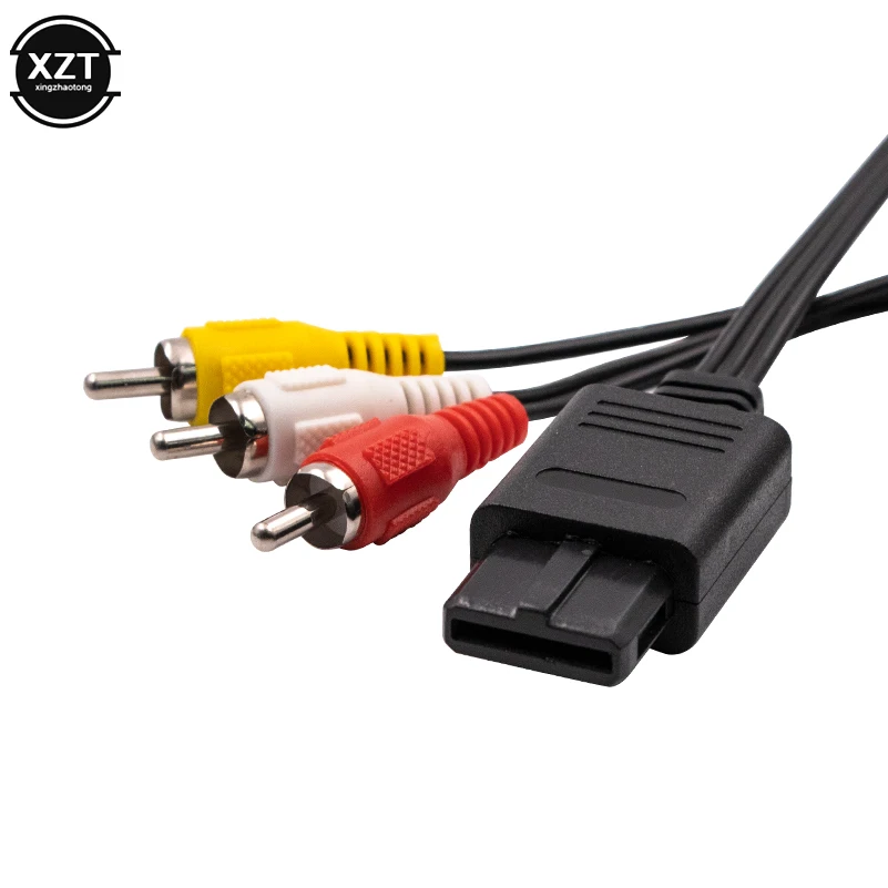 1 個 N64 SNES ゲームキューブ 6FT RCA AV テレビオーディオビデオステレオケーブルコード耐久性のあるコネクタ Nintend 64 1.8 メートル