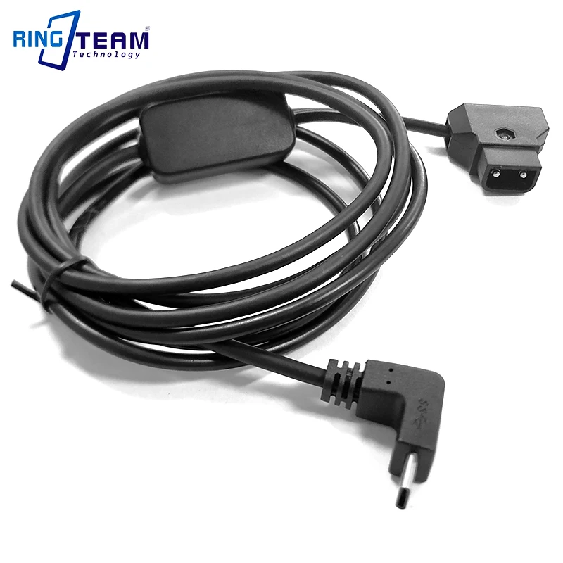 1.8M P-Tap D-Tap to Regulated Right-Angle USB Type-C Cable for GoPro HERO7 6 5 Black HERO 2018 (3')