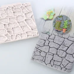 10x10cm Retro Pastoral Pebble Wall Silicone Mold Designer DIY Brick Concrete Molds Moule Silicone 3d Wall Panel Stampi Per Gesso