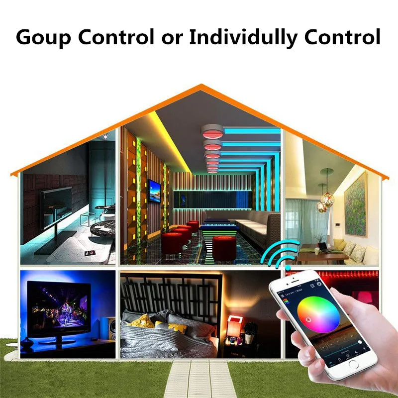 FVTLED WIFI LED Lights Controller Magichome APP Remote Control Single RGB RGBW CCT Lights Strip 5V 12V 24V For Alexa Google Home