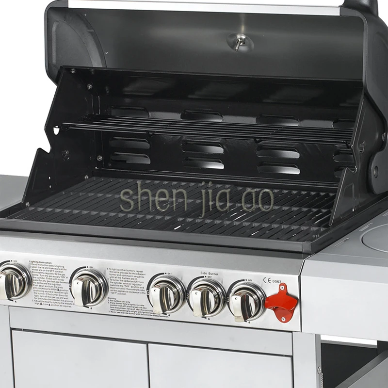 في الهواء الطلق/المنزلية موقد غاز الفولاذ المقاوم للصدأ متعددة الوظائف أربعة شبكة شواء الصادرات ، 4 مواقد 1 قطعة