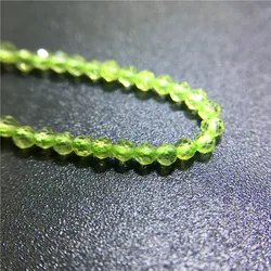 2/3.5MM 1Strand/Pack 100% Natural Chrysolite Peridot Stone Round Section Loose Jewelry Beads Strands