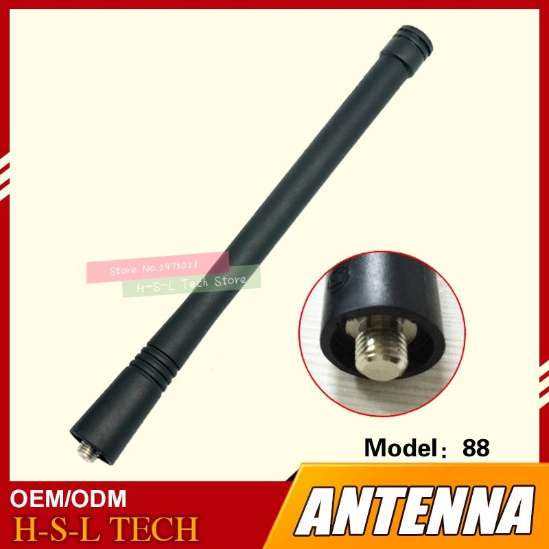 Walkie Talkie Rubber Antenna 136-174Mhz VHF MOTO Interface For Motorola GP68 GP88 GP88S GP3188 GP3688 GP2000 GP2000S GP328 GP338