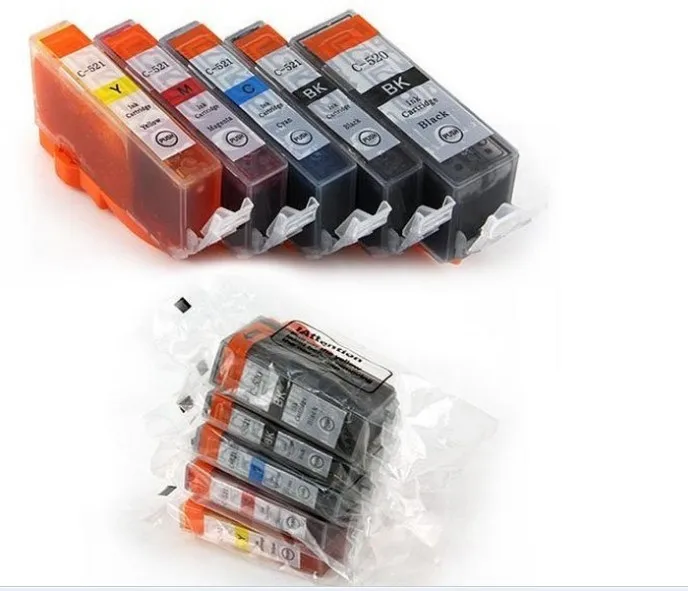 6 color PGI 525 CLI 526 BK C M Y GY compatible ink cartridge For canon PIXMA MG6150 MG6250 MG8150 MG8250 printer full ink