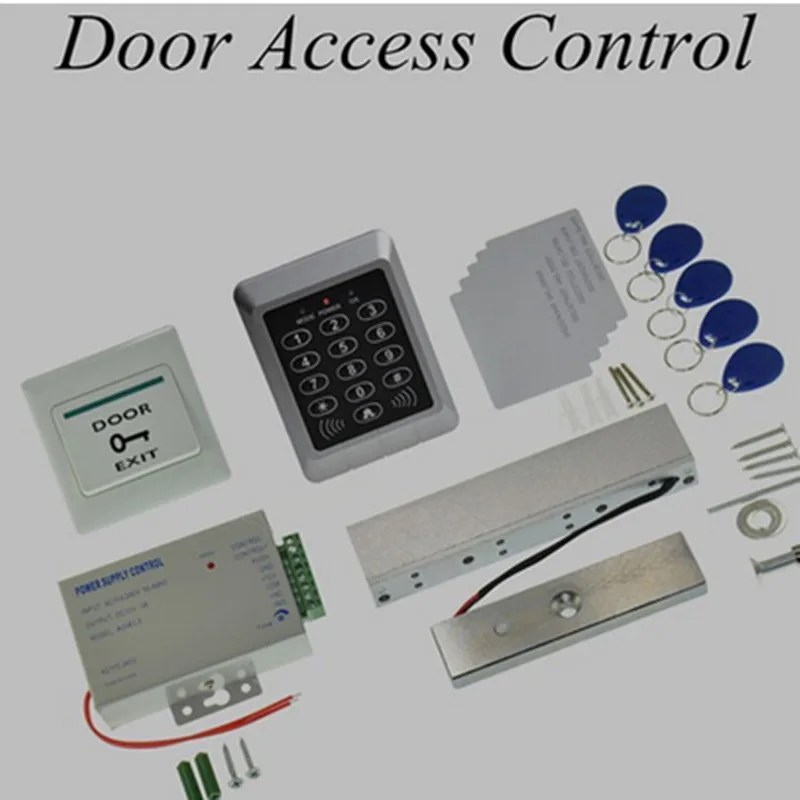 Set Electric Door Lock RFID  Door Access Control System Set Kit +Magnetic Lock +Power