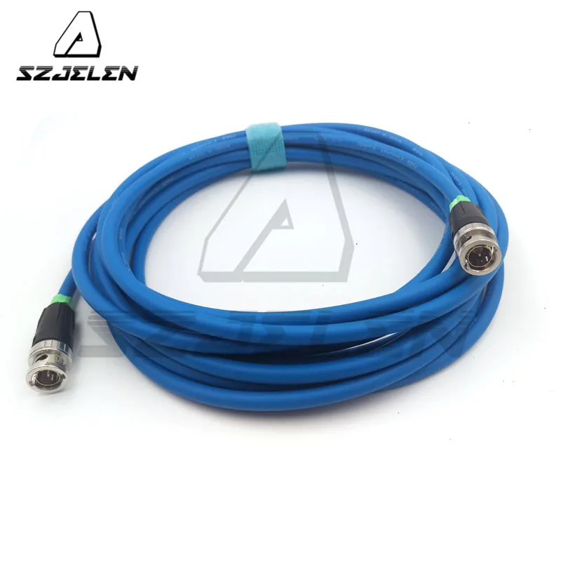 SZJELEN-cable Coaxial de vídeo, 12G, HD, SDI, Neutrik, BNC a BNC, 75 Ohm, Coaxial, CANARE LV-61S, 75 OHM, azul, 5M