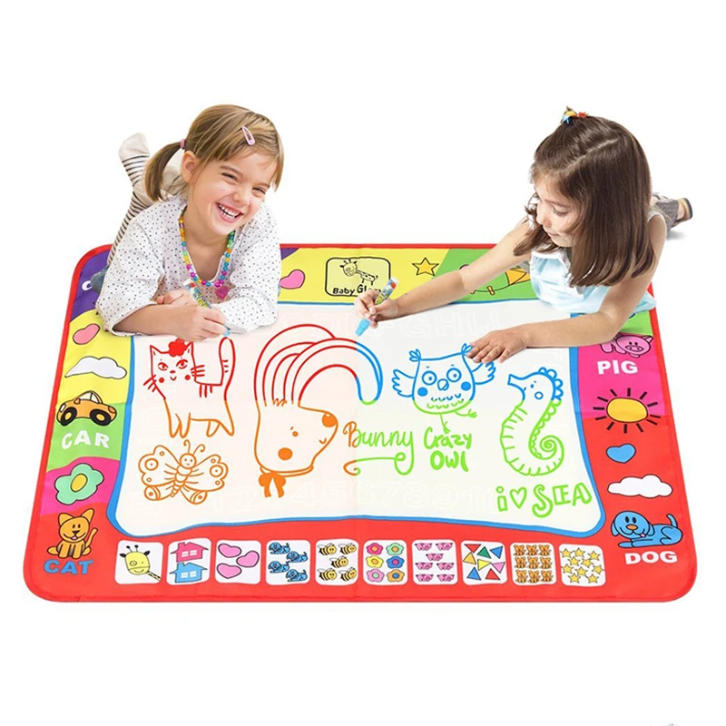 Drawing Toys for Children Boys Girls 80*60cm Water Drawing Mat Board & Magic Pen DIY Doodle Kids learning Toys for Drawing