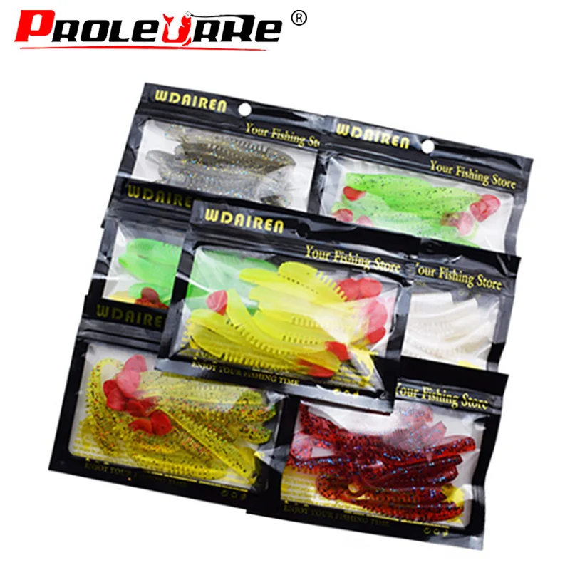 10 개/몫 Wobblers 낚시 미끼 75cm 2.8g 쉬운 Shiner Swimbait 실리콘 소프트 미끼 더블 컬러 잉어 인공 소프트 미끼 PR-051