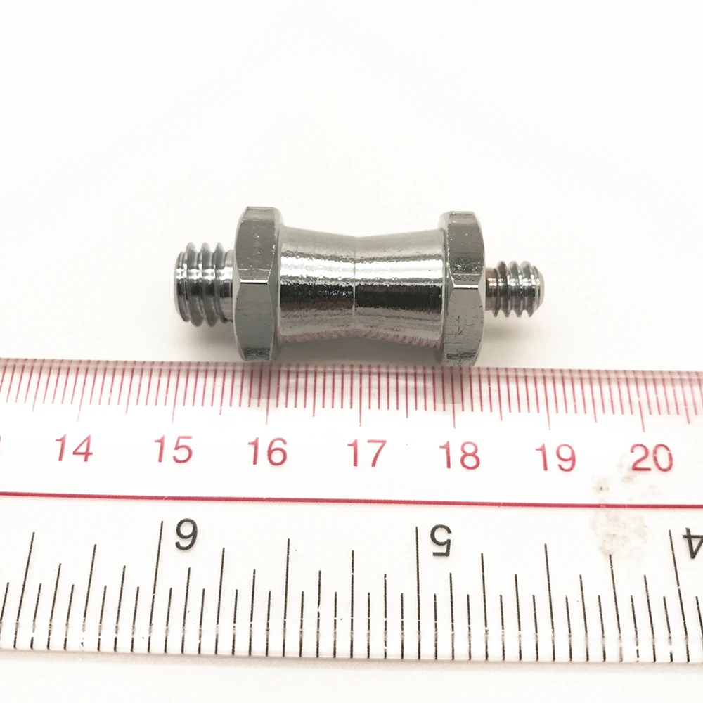 1/4ชาย3/8ชาย Threaded สกรูหัวจุกสตั๊ดสตั๊ดสำหรับแสงแฟลชขาตั้งกล้องสตูดิโอวงเล็บ1/4-3/8