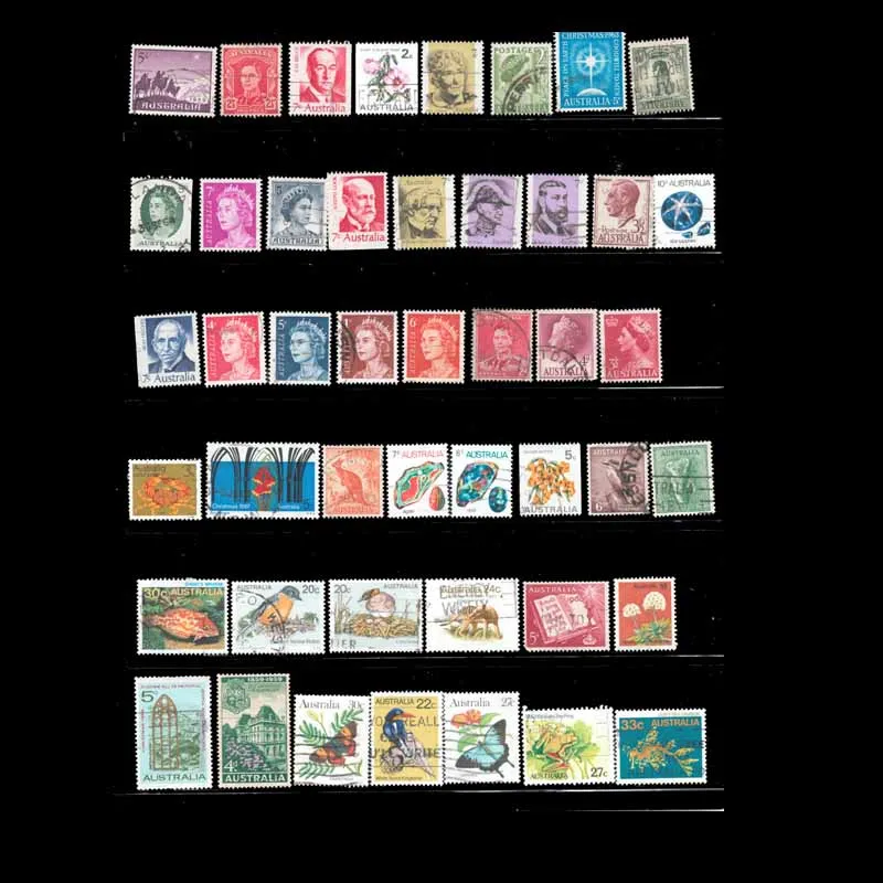 45 PCS Australia Postage Stamps With Post Mark For Collection A0300