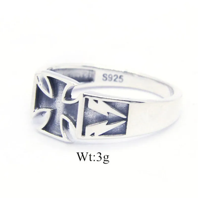 Size 6-10 Lady Girls 925 Sterling Silver Cross Ring Jewelry Newest S925 Fashion Punk Ring