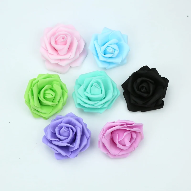 7CM Schaumrosen Blumenwand Heim- und Hochzeitsdekoration Brautaccessoires Ausverkauf Scrapbooking Brosche Handgemachte Kunstblumen – Detail 6