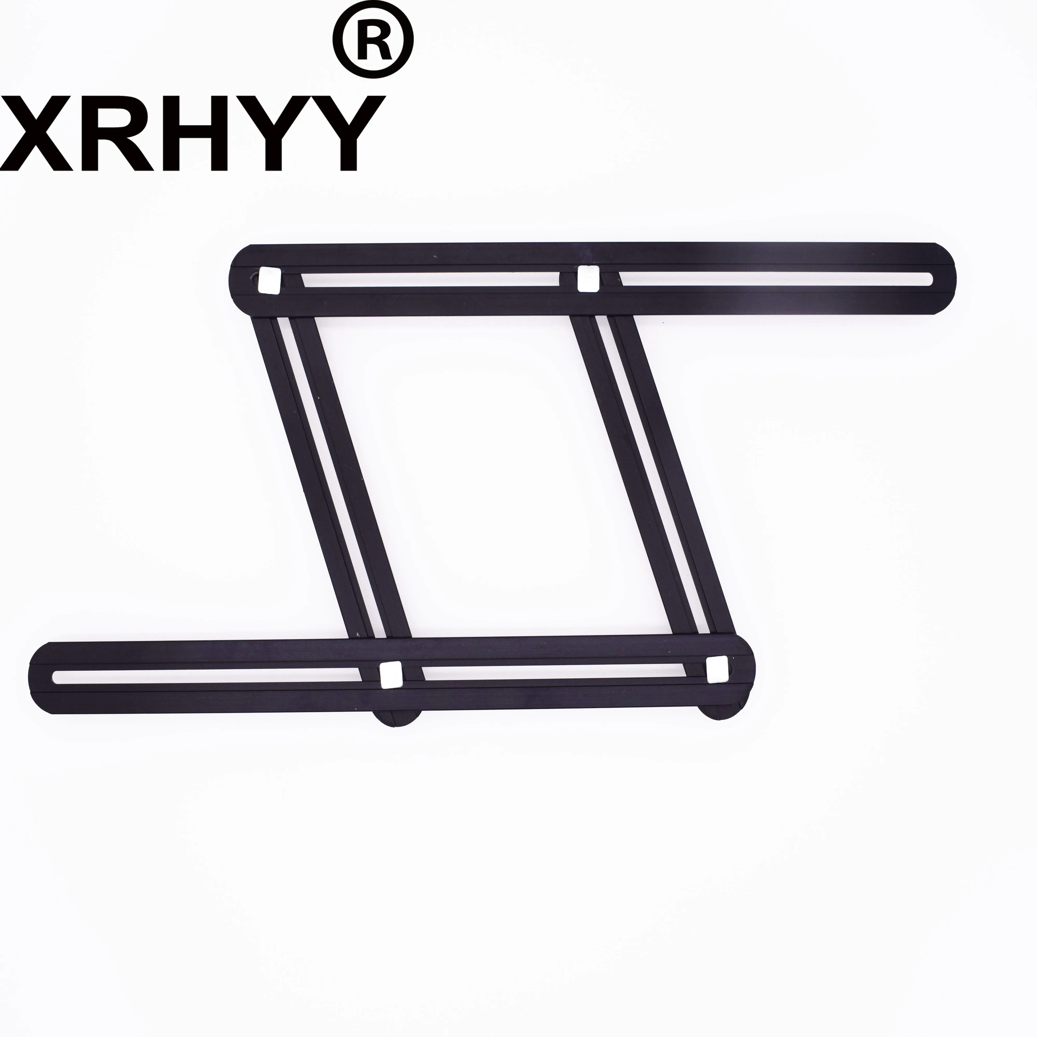 XRHYY-Regla de medición ajustable multiángulo multifunción, herramienta de plantilla de regla de ángulo Universal de aleación de aluminio de Metal completo