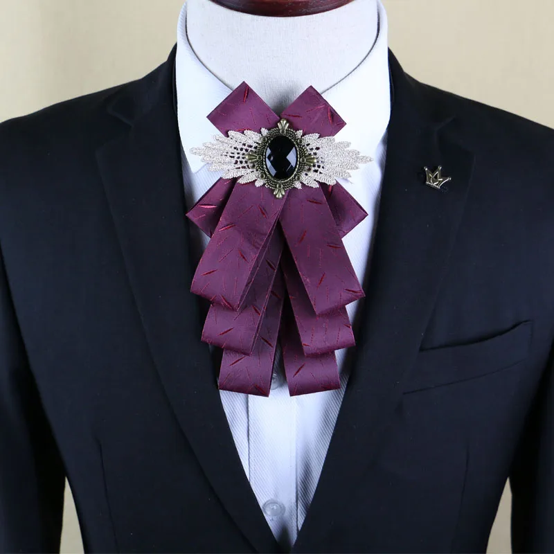 New Free Shipping fashion casual Men's male multilayer diamond collar bow tie wedding groom Groomsmen original design ON sale