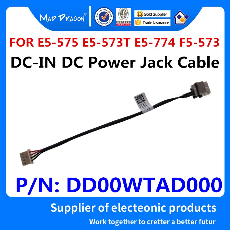 New original Laptop DC-IN Cable DC IN cable DC Power Jack Cable For Acer ASPIRE E5-575 E5-573T E5-774 F5-573 DD00WTAD000