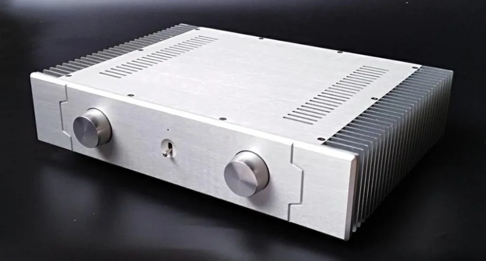 

SD4309B Silver full Aluminum Power Amplifier Chassis with double heatsink