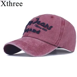 Xthree Men's Baseball Cap Snapback Hats For Women Hip Hop Gorras Embroidered Vintage Hat Caps Casquette Bone Brand Cap Retro