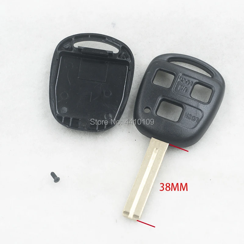 Blank Remote Key Case Replacement For Lexus GX470 RX350 ES300 RX300 RX400h 40mm Length Key Shell Wholesale 20PCS/Lot