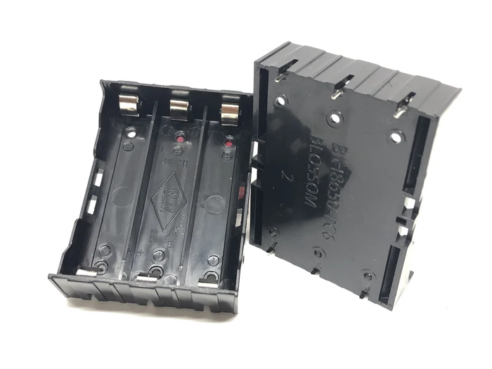 

MasterFire 400pcs/lot Black Plastic Storage Box Useful 6 Pins Battery Holder Case Cover For 3 x 18650 Rechargeable Batteries