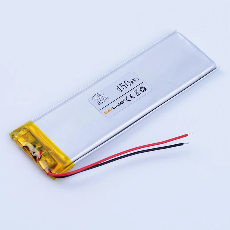 352070 3.7V 450mAh Rechargeable Lithium Li-ion Polymer Battery