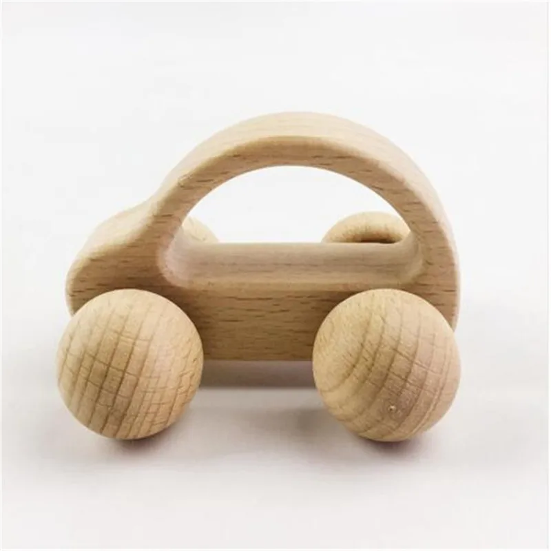 2Pc Cute Beech Wood Car Best Waldorf Montessori Inspired Toys For Babies/Toddlers/Preschoolers Decor Kids Room Christmas Gifts