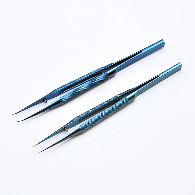 Beauty Micro-tooth Straight Platform Tweezers Head 0.3mm/0.15mm Length 11cm Ophthalmic forceps Makeup Tools