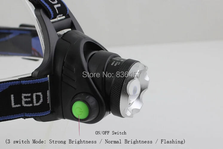 Head lamp 2000 lumen Waterdichte CREE XML T6 Zoom LED Head light Koplamp Zoomable Pas Focus Voor Bicycle Camping