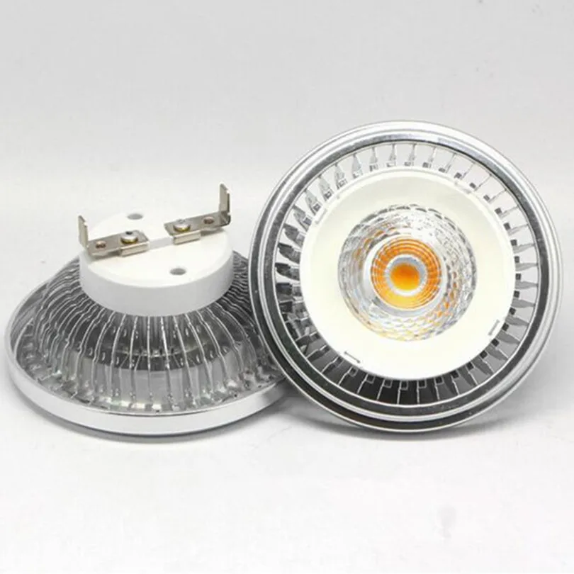 Wysokiej mocy ściemnialny reflektor LED 10W 15W COB Żarówka LED Lampa wpuszczana Downlight AR111 QR111 G53 12V 110V 220V Oświetlenie wewnętrzne