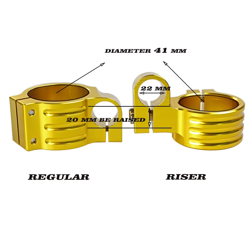 41 ミリメートル クリップアドオン ライザー正規クリップオン フォーク チューブ レーシング cnc ハンドル バー用スズキ gsxr1100 gsxr750 sv650 gsxr 750 1100 ゴールド