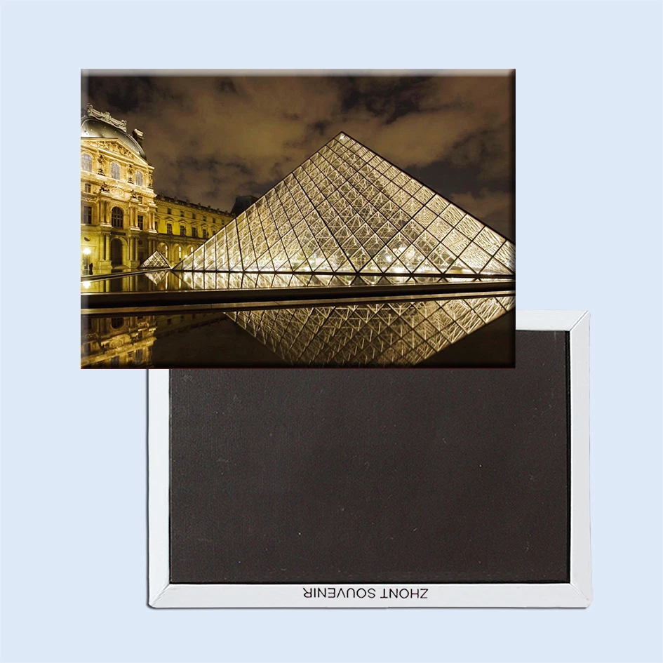 Louvre museum , Arc DE triomphe, Paris France tourist souvenirs, magnetic fridge magnets, home decoration crafts