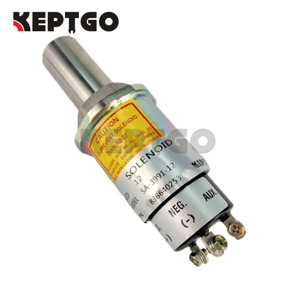 836640253 12V Shutoff Solenoid For MF7250 MF7252 MF8160 Tractor 634 620 Engine SA-3991-12 1751-12B7XU1S2A