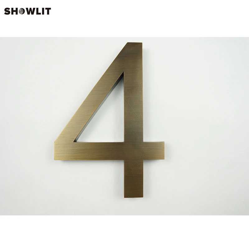 Brass Metal Waterproof Outdoor Custom Numbers