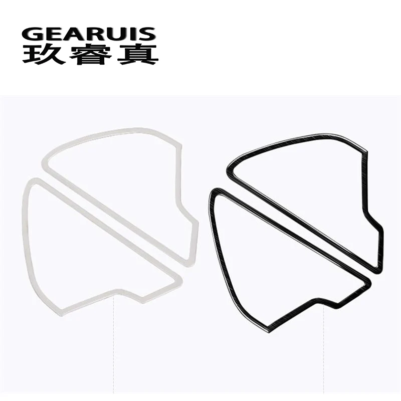 Car styling Door audio speaker covers Stickers trim decoration stainless steel stereo strip for Audi A6 C7 Interior Accessories