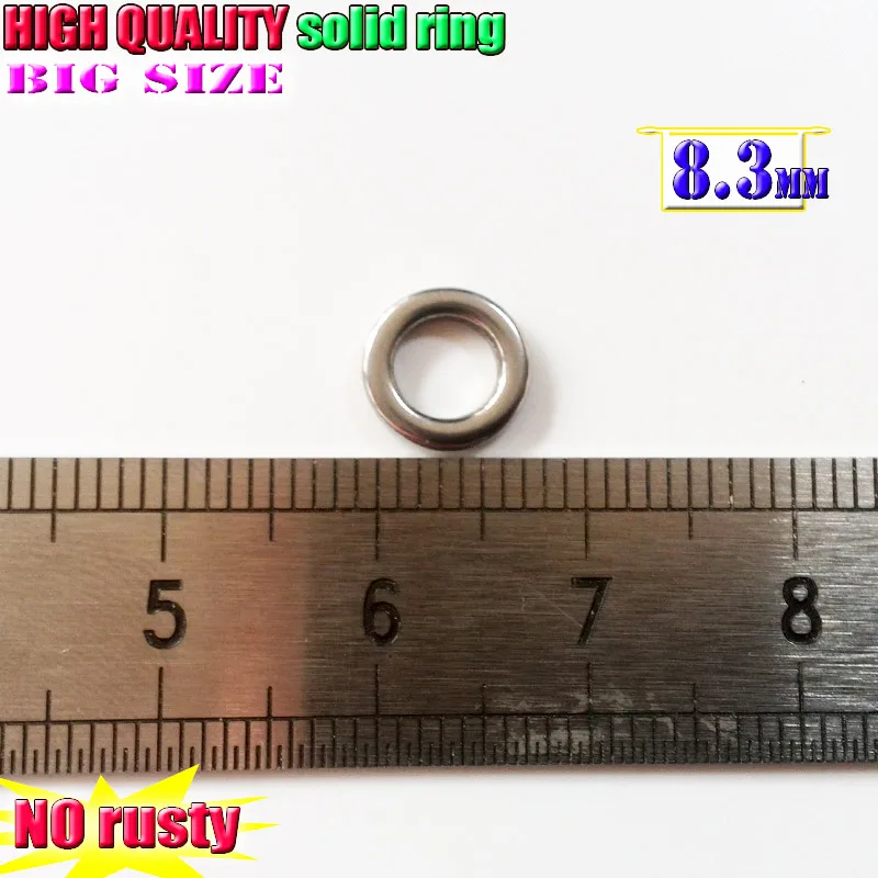 NEW BIG 2018 fishing solid ring not rusty 304 stainless steel fishing tools fishing ring 20pcs/lot