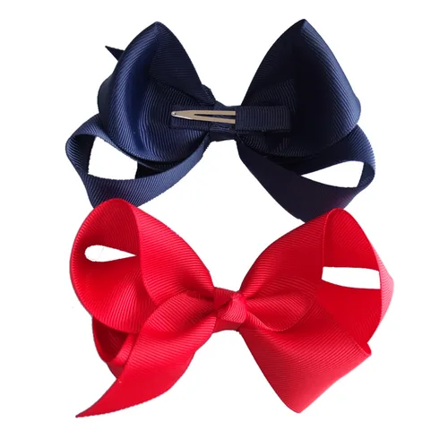 Imagen 2 del producto 40 Uds. De lazos para el pelo de 4 pulgadas para niños y niñas, pinzas para el pelo de boutique, pasadores, horquillas, lazos para el pelo escolares, accesorios para el cabello