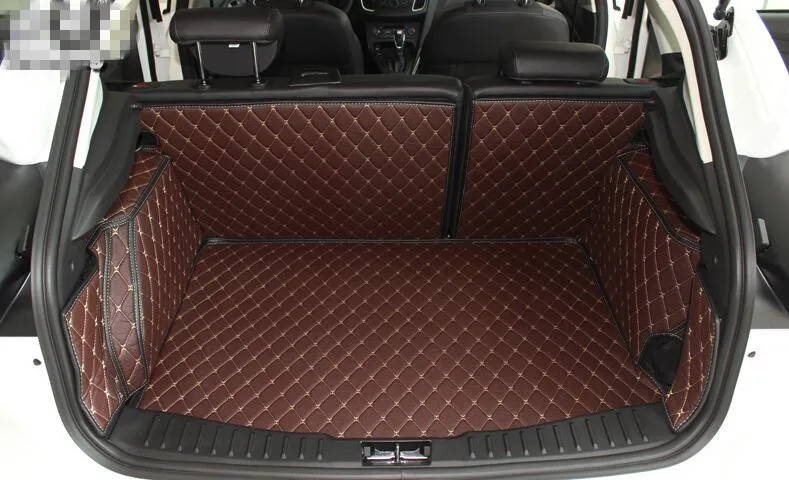 High quality & Free shipping! Full set trunk mats for Ford Focus 2017-2008 durable waterproof cargo liner carpets for Focus 2016