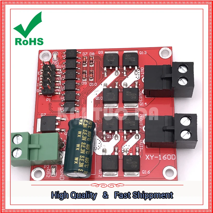 7A / 160W Dual DC Motor Drive Module High Power Industrial Grade Forward And Reverse PWM Speed Control L298 Logic Board