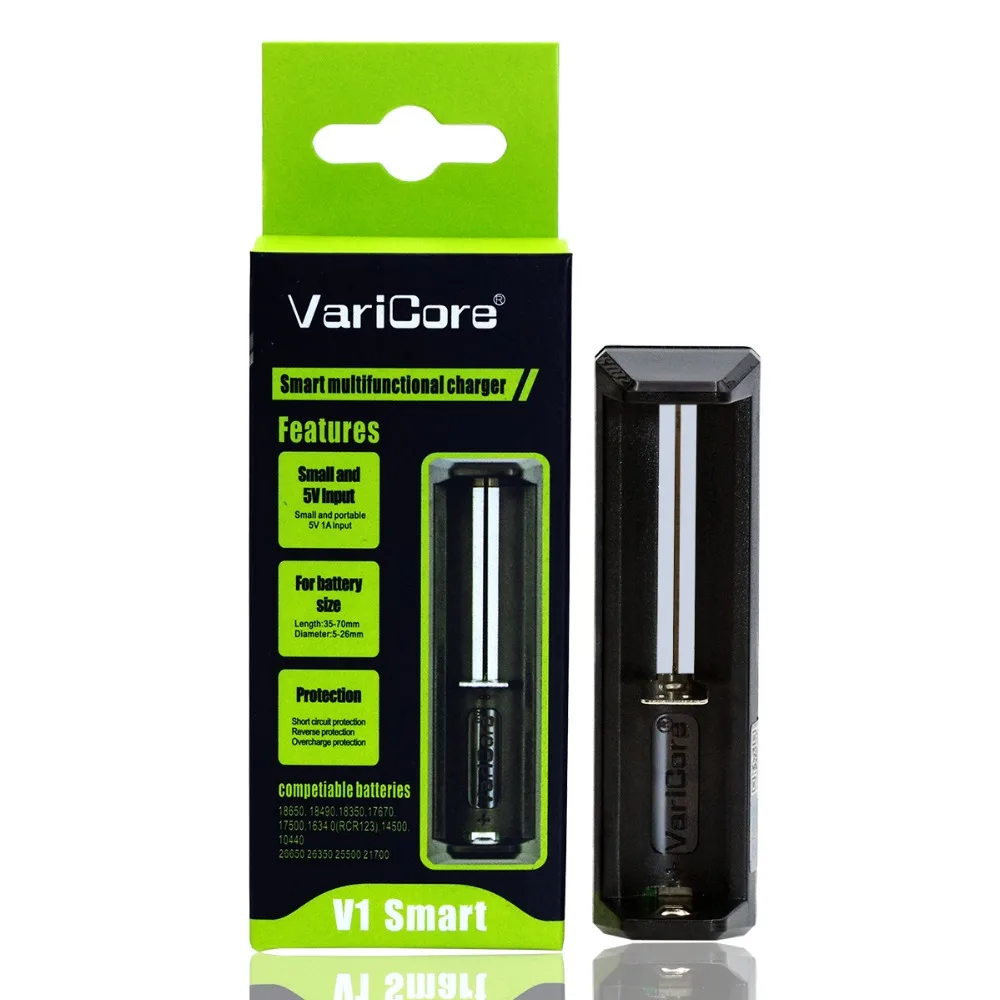 VariCore-V40 V20i 3.7V 18650 LCD Carregador de bateria recarregável, 18650, 26650, AA, AAA, 18350, 16340, 10440, 17500, 25500, 10440, teste a capacidade
