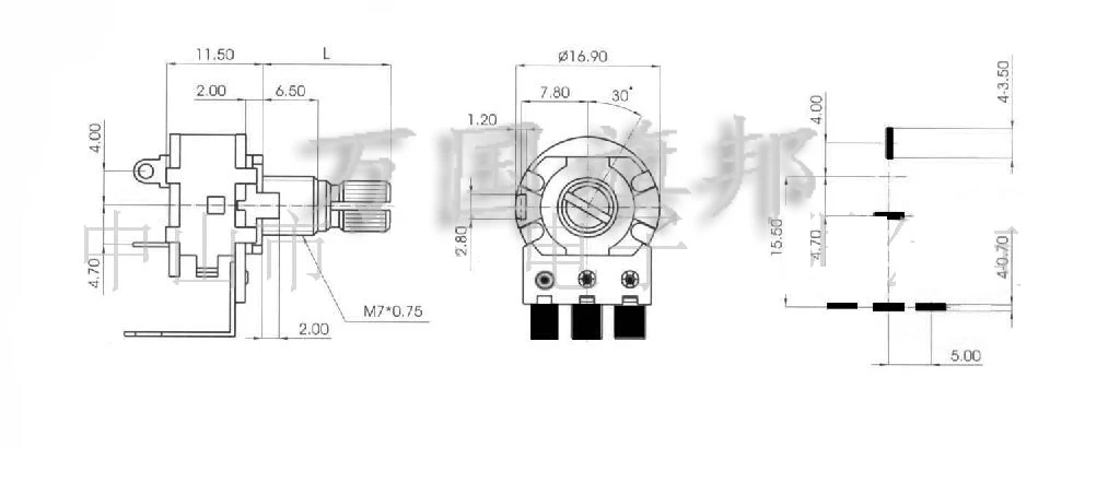 Free Delivery.149 adjustable potentiometer switch B500K three feet short pink handle 3 feet