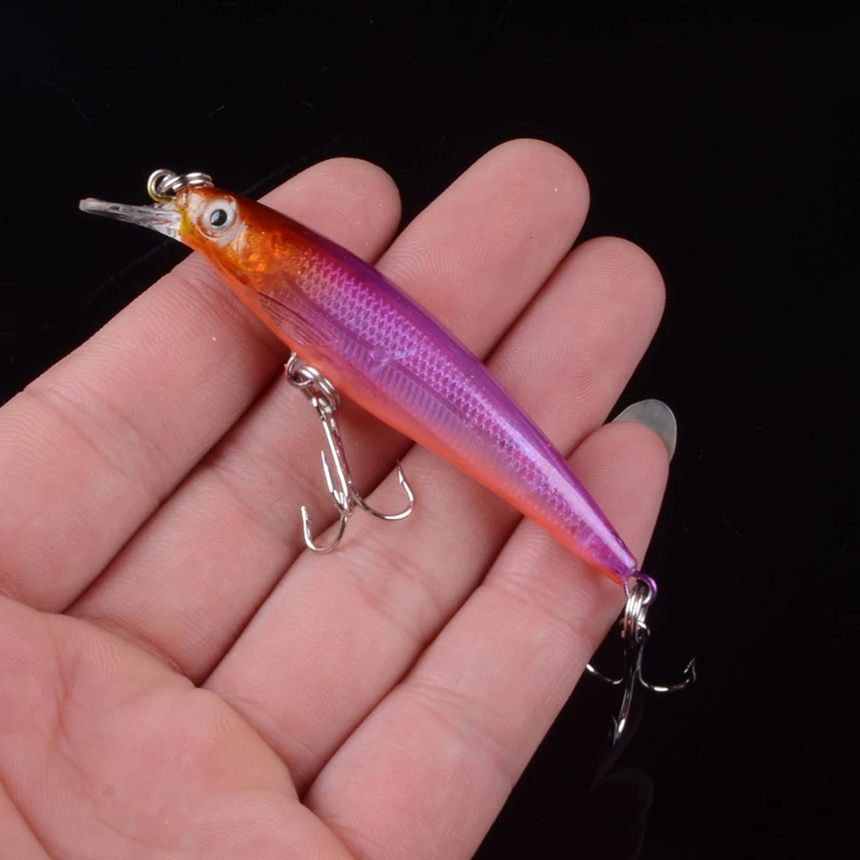 1pcs Fishing Lures Minnow 7.5cm/4.6g Fishing Hard Bait Crankbaits Isca Artificiais Pesca Sea Wobbler Swimming Baits 3D Eyes
