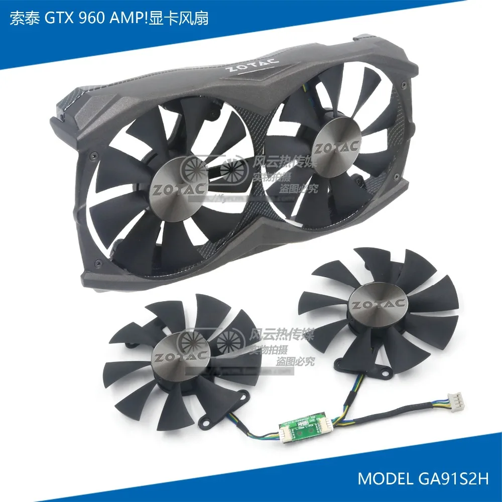 

New Original for ZOTAC GTX960 AMP 4GB Graphics card cooling fan GA91S2H DC12V 0.35A